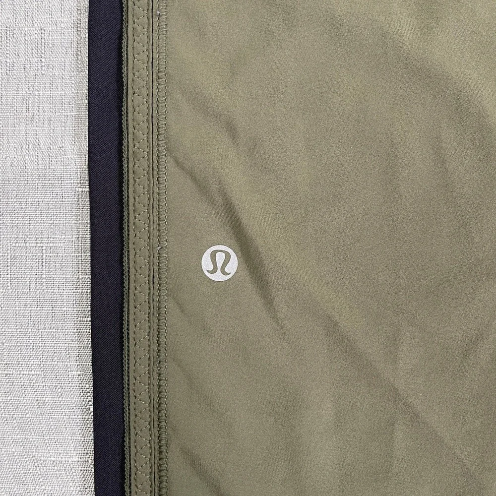 Lululemon For Love Crop 23 Swift Ultra Pant Women 10 Olive Green Black Mesh Lace